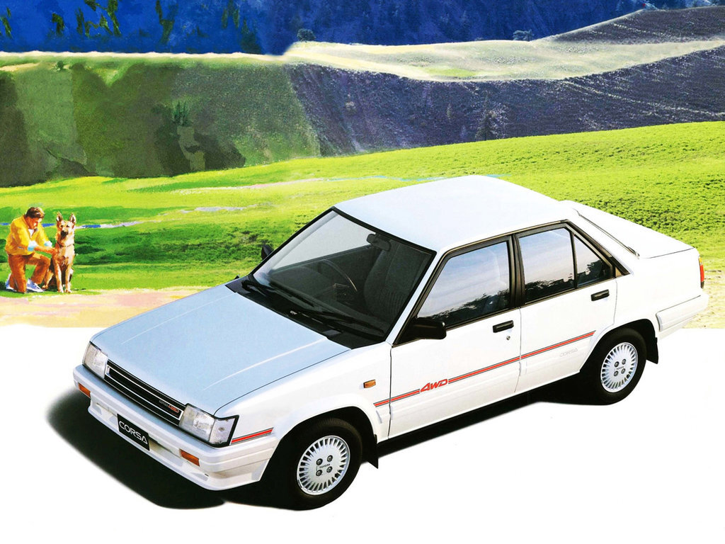 Toyota Corsa (AL20, AL21, AL25) 2 поколение, 2-й рестайлинг, седан (05.1986 - 10.1989)
